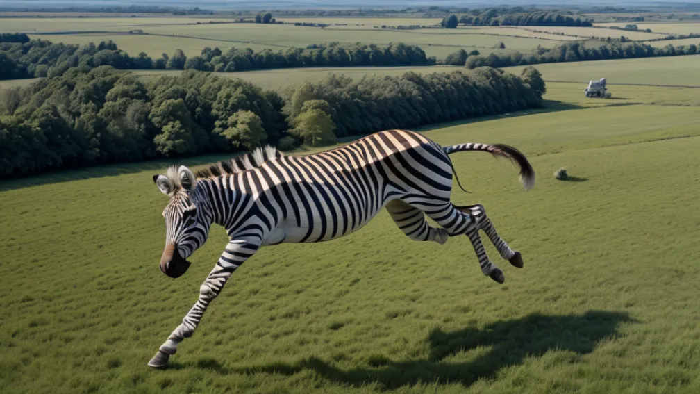 Zebra Ed, scăpată în Tennessee, a fost prinsă cu elicopterul și a devenit virală