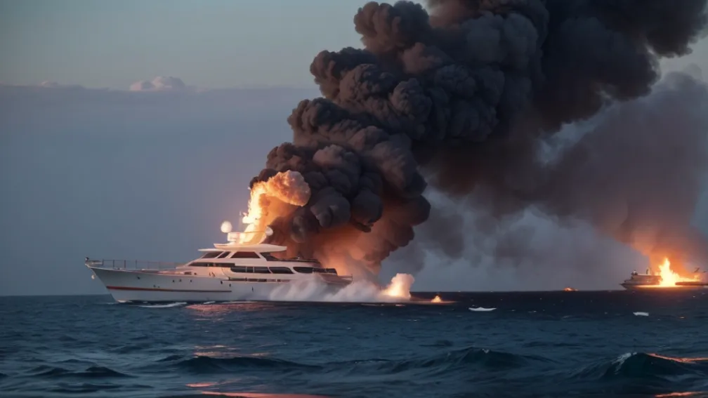 Incendiu pe un yacht lângă coastele Taiwanului: Un bărbat s-a salvat sărind în apă