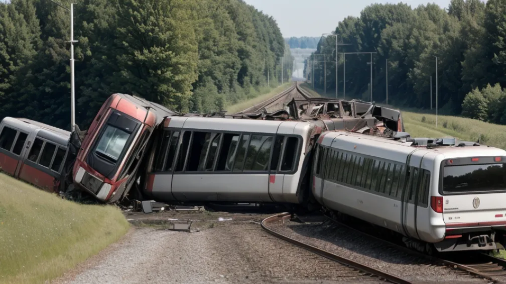 Accident Feroviar în Germania: Trenul a lovit o mașină la o trecere la nivel