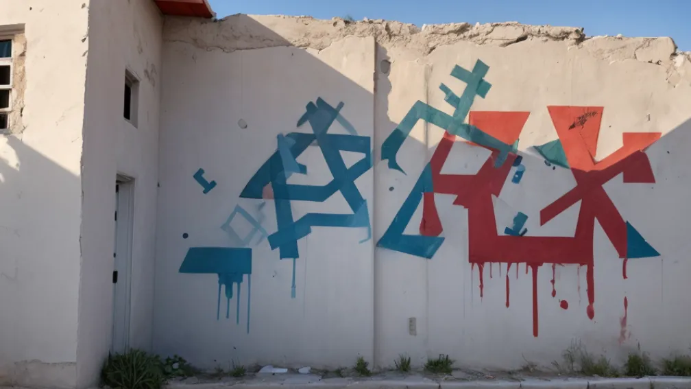 Şcoală din Bad Arolsen vandalizată cu graffiti: Simboluri palestiniene şi sovietice pe pereţi