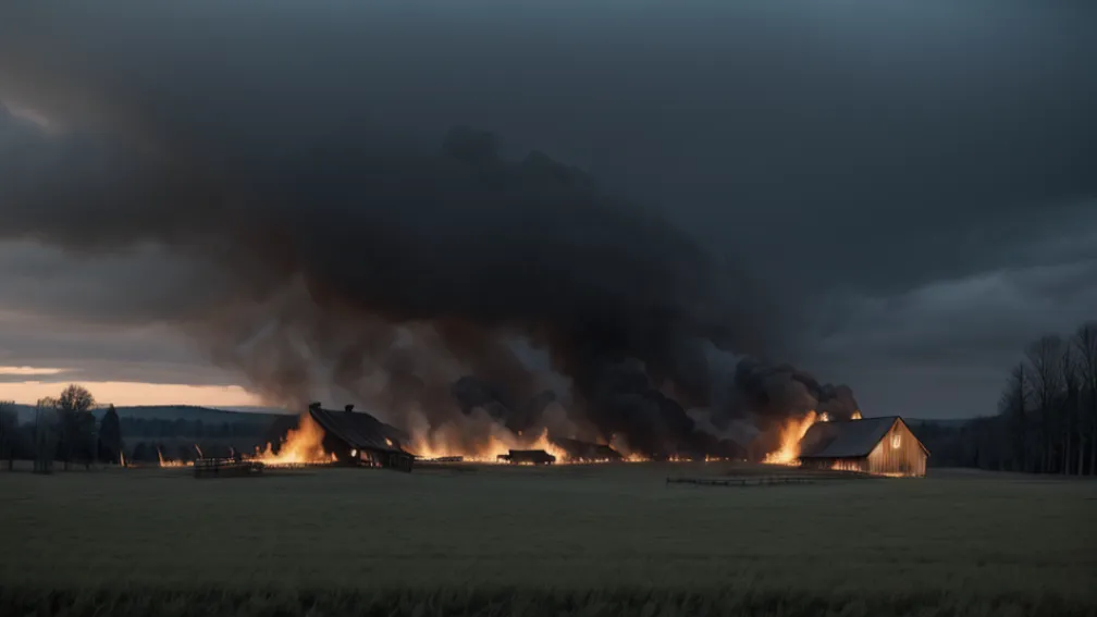 Incendiu devastator la un grajd de cai lângă Osnabrück, Germania: Cinci animale au pierit
