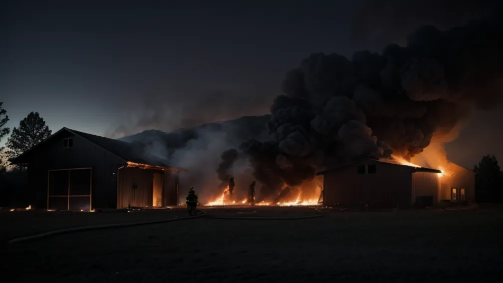 Incendiu devastator la un grajd din Germania: Cel puțin șase cai au murit