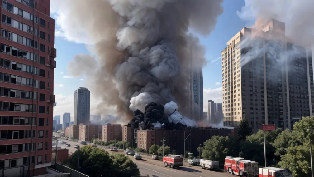 Incendiu major într-un bloc din Dresda: locatari evacuați și intervenție de urgență a pompierilor