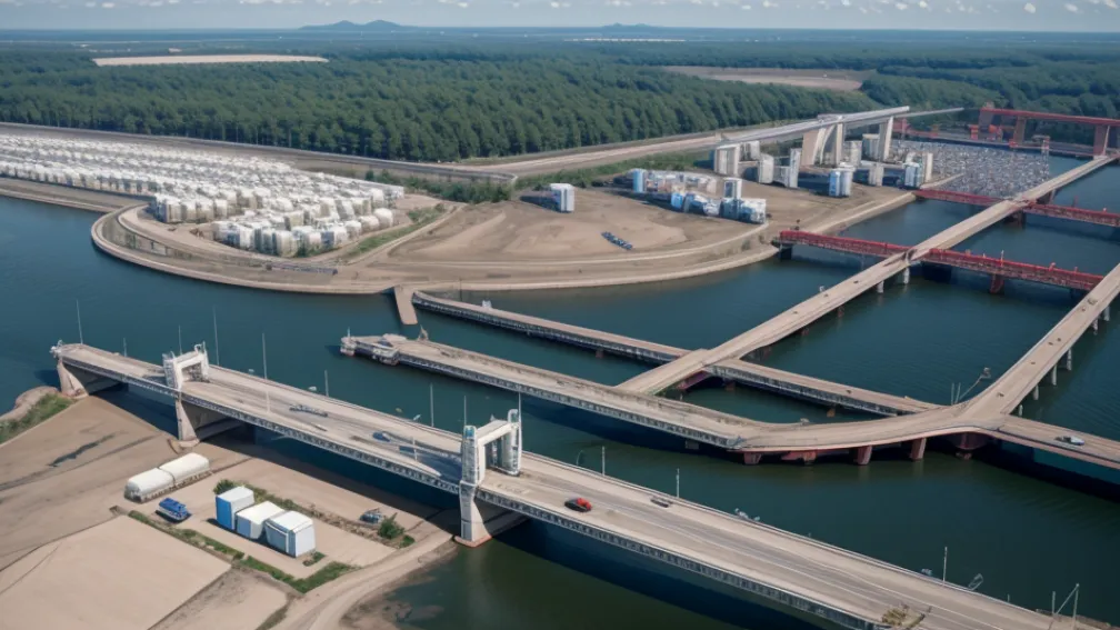Mega-podul din China a trecut testul de încărcare cu 9.000 de tone de la 214 camioane