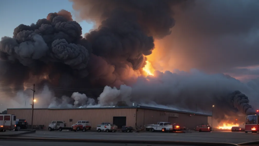 Incendiu de proporții în Germania: Un magazin de materiale de construcții din Turingia a fost distrus de flăcări
