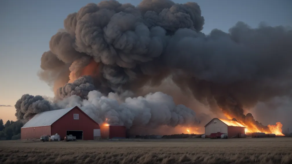 Incendiu devastator în Germania: Mii de găini au murit la o fermă ecologică de lângă Bad Fallingbostel