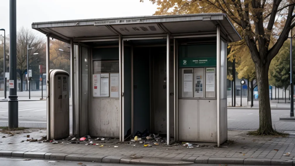 Mister la Berlin: Stația de autobuz transformată în groapă de gunoi a fost curățată peste noapte