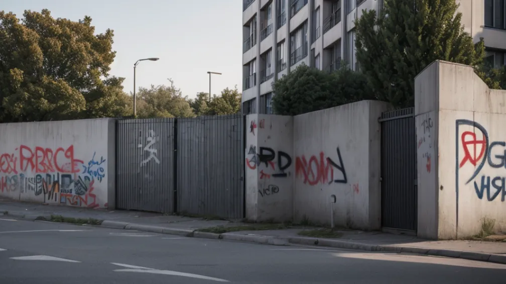Adolescent reținut în Darmstadt pentru graffiti cu mesaj politic