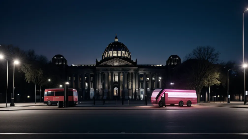 Poliția din Berlin a permis continuarea drumului unui autobuz de activiști, înainte ca acesta să perturbe un interviu ARD cu Alice Weidel