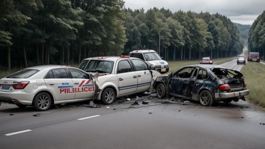 Șoferiță a adormit la volan: Coliziune frontală gravă în Germania, două persoane rănite grav