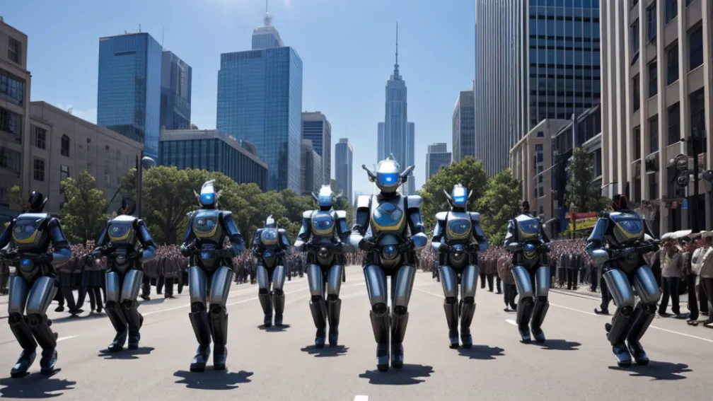 Poliția Indoneziană a prezentat "robocopi" la parada aniversară de 79 de ani