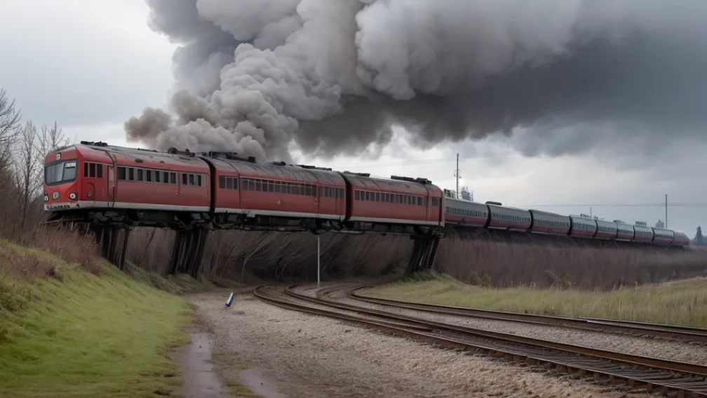 Tren de pasageri a deraiat în Germania: mai multe persoane rănite