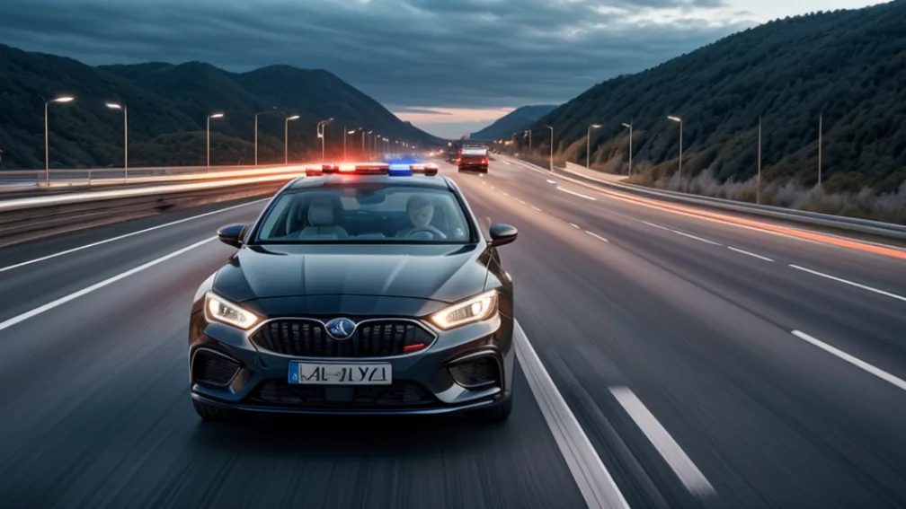 Șofer vitezoman a depășit poliția pe banda de urgență pe o autostradă din Germania, prins drogat