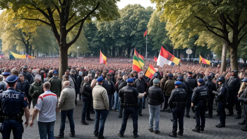 Protest la Berlin: Deputați AfD fug din Parcul Görlitzer sub protecția poliției