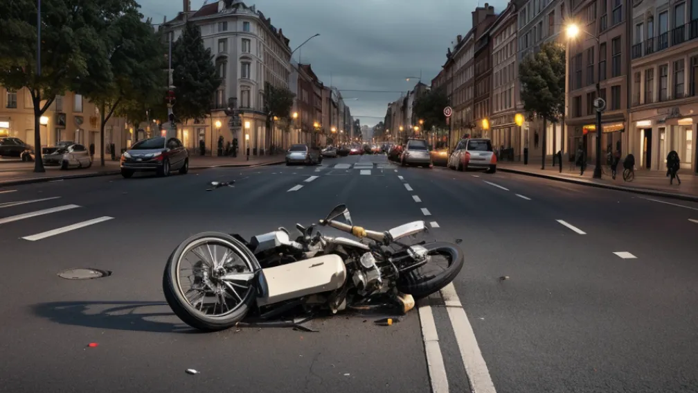 Accident grav în Hamburg: motociclist rănit după ce a trecut pe roșu la semafor