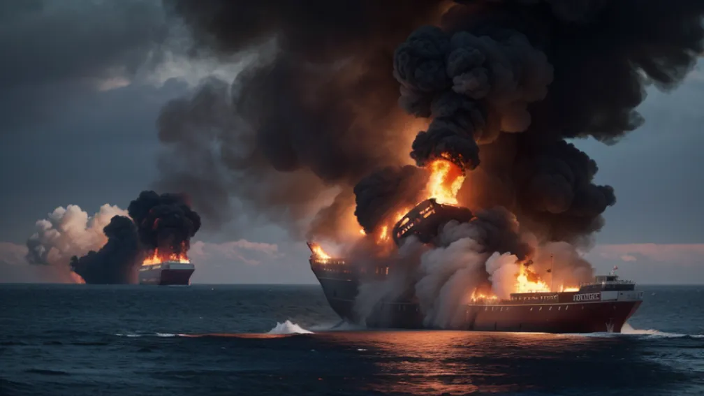 Incendiu pe un feribot în Indonezia: Pasagerii s-au aruncat în apă în panică