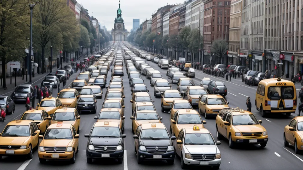 Taximetriștii din Germania protestează: cer tarife minime pentru Uber și Bolt