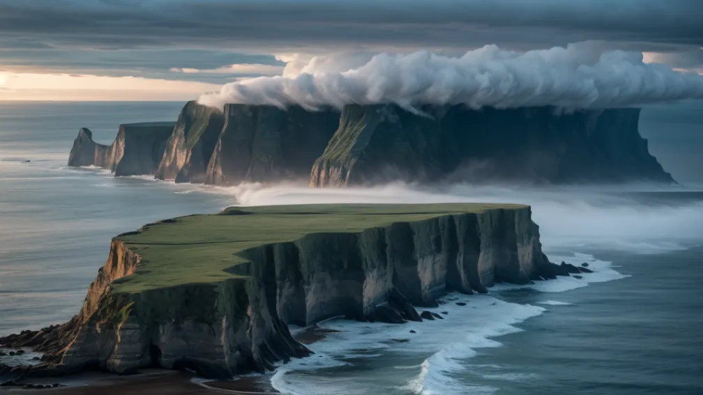 Fenomen meteo rar în Portugalia: Norii rulou au speriat turiștii, semănând cu un tsunami