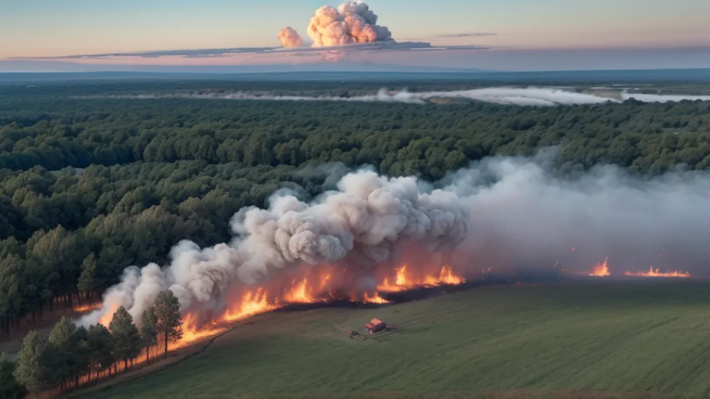Incendiu masiv în Germania: 150 de pompieri au luptat cu flăcările lângă Birkenhördt