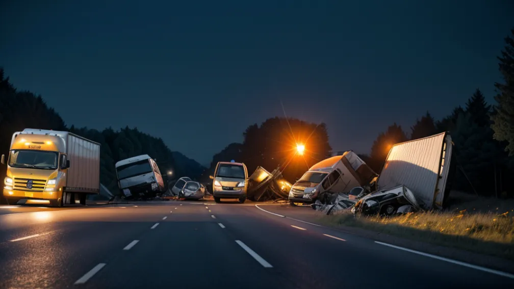 Accident grav pe autostrada A3 din Germania: O dubă condusă de un cetățean ceh a intrat într-un TIR, șoferul este rănit grav