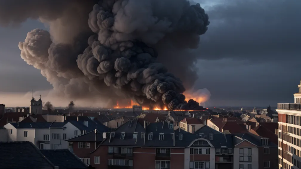 Incendiu devastator în Essen: Un mort și o clădire distrusă