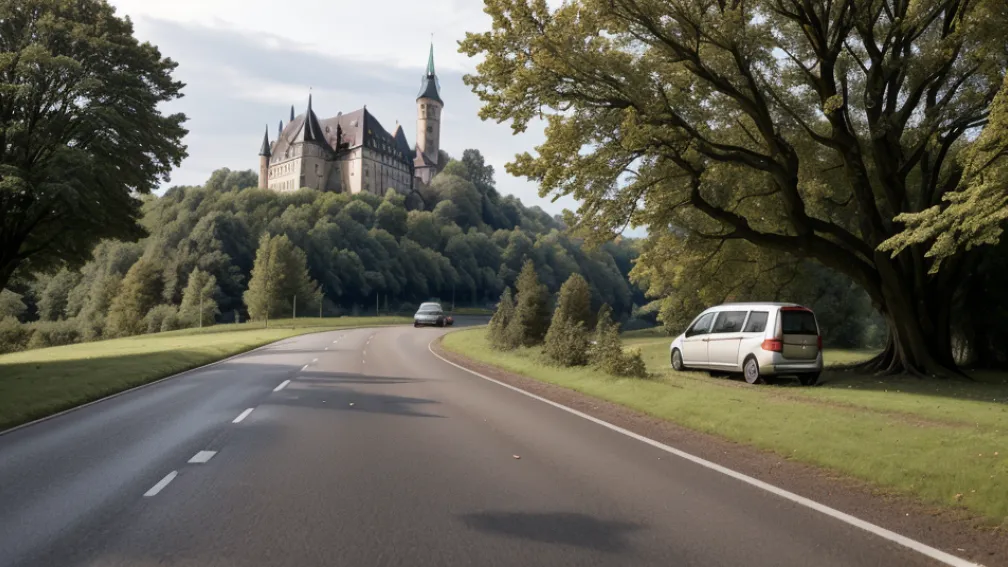 Copac doborât de vânt pe un drum din Germania: Mașini avariate și trafic blocat