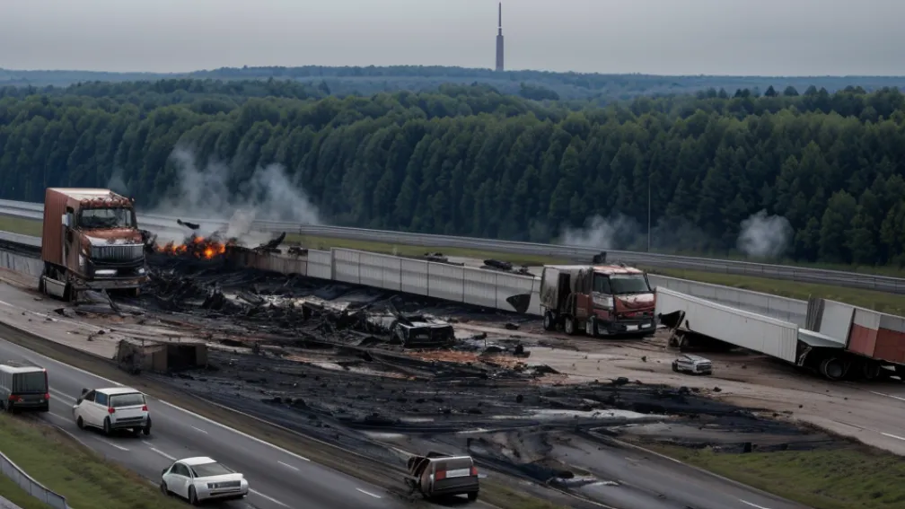 Autostrada A2 din Germania, închisă zile întregi după un incendiu de camion uriaș