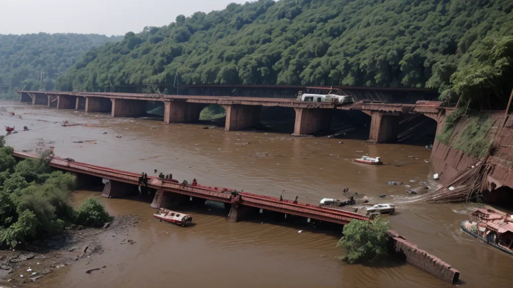 Tragedie în India: Cel puțin 10 morți după prăbușirea unui pod în timpul orei de vârf în Gujarat