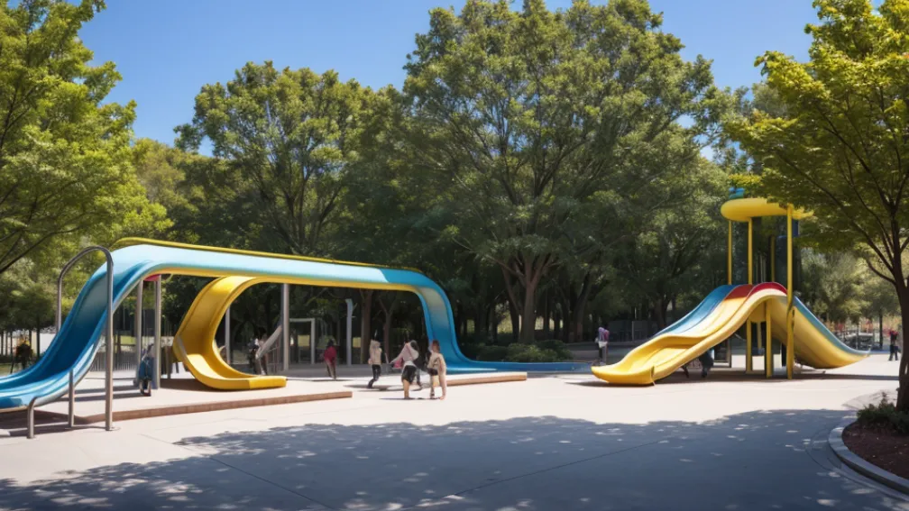 Parc inedit în Taipei: Ajungi la metrou pe tobogan