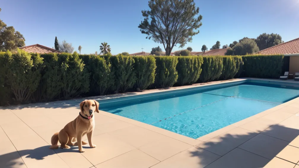 Incident amuzant în California: Un câine și-a împins stăpâna în piscină