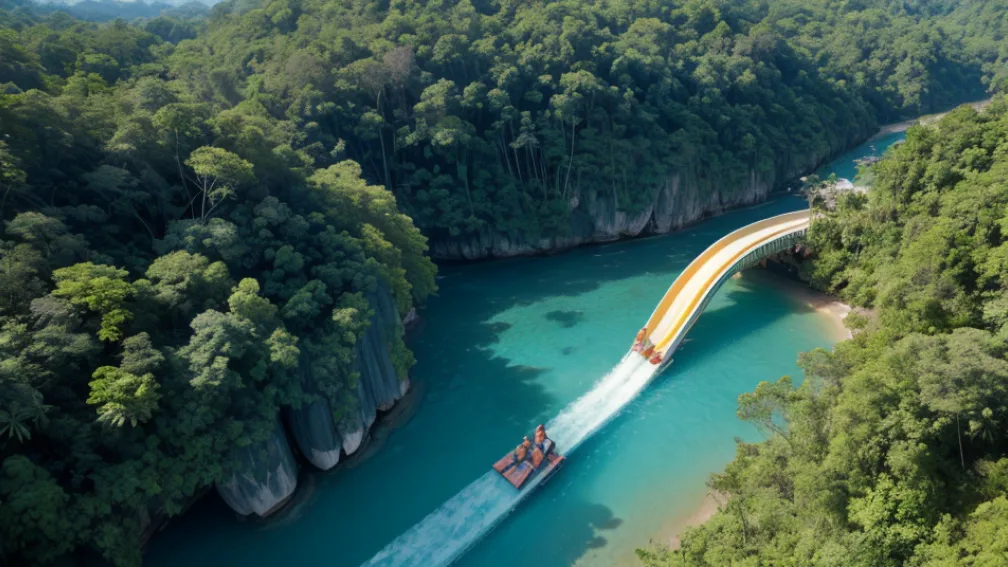 TOBOGAN ACVATIC EXTREM ÎN THAILANDA: 45 DE SECUNDE DE PURĂ ADRENALINĂ