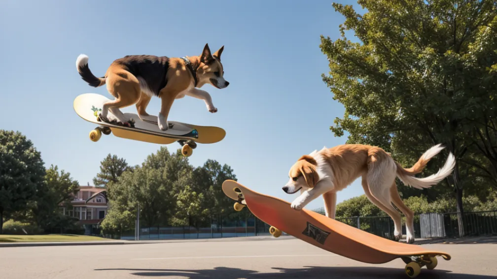 Talent incredibil pe patru labe: Câinele-skateboarder care uimește internetul