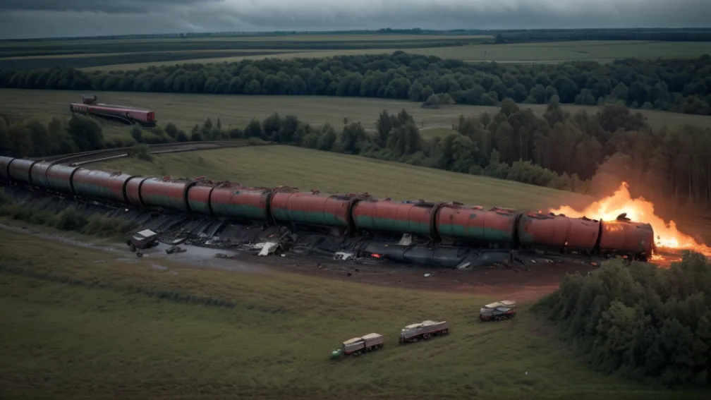 Accident feroviar tragic în Danemarca: O femeie de 60 de ani a murit după ce un tren a deraiat în urma coliziunii cu o cisternă de dejecții
