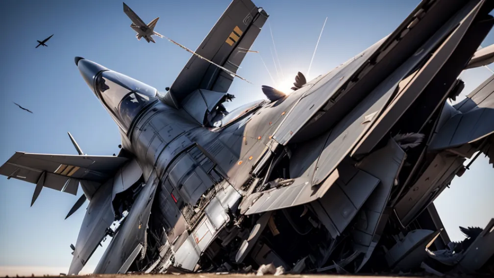 Coliziunea spectaculoasă dintre un Eurofighter și un pescăruș la 950 km/h: imagini incredibile de la un show aerian din Spania