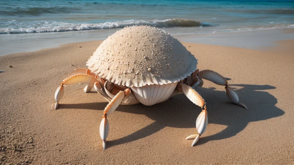 O creatură marină ciudată sau un extraterestru? Imagini uimitoare cu un crab în timpul năpârlirii