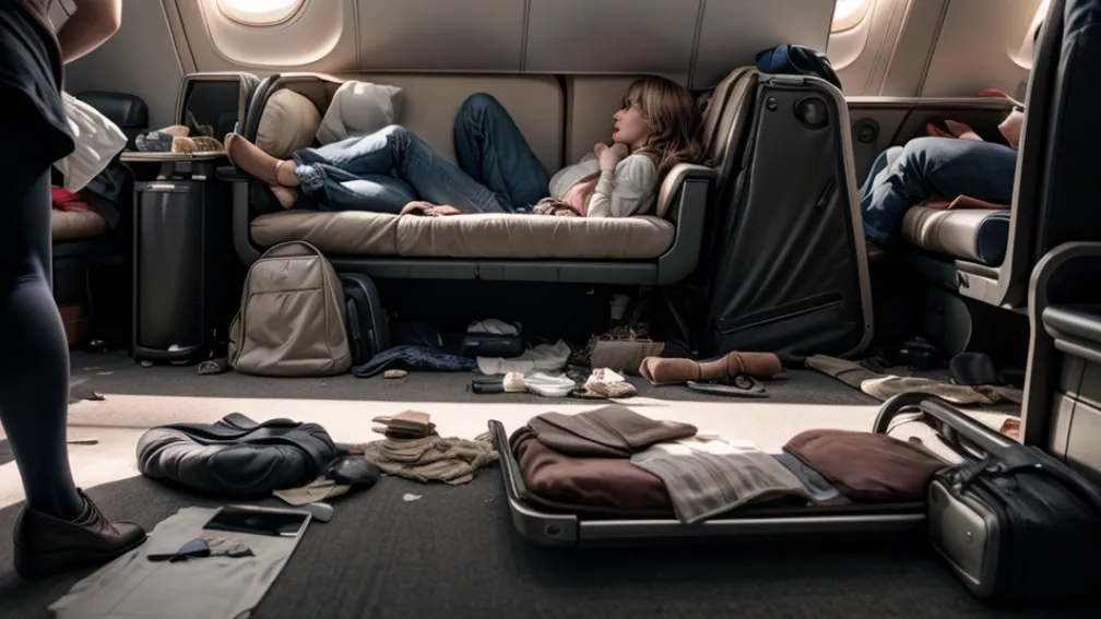 Criză de nervi la bord: O pasageră a făcut un scandal monstru în avion din cauza telefonului mobil