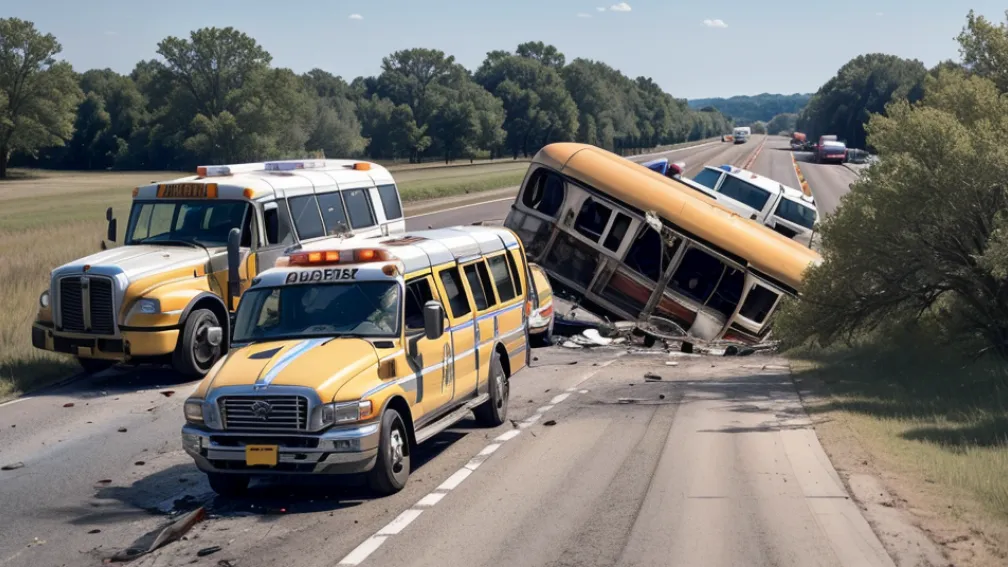 Accident grav în Texas: Un autobuz școlar s-a răsturnat în prima zi de școală, 9 copii și șoferul, spitalizați