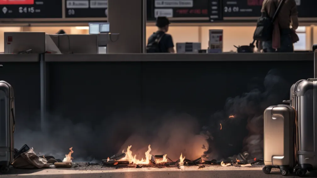 Incendiu la Aeroportul din Milano: Un pasager a provocat haos la check-in