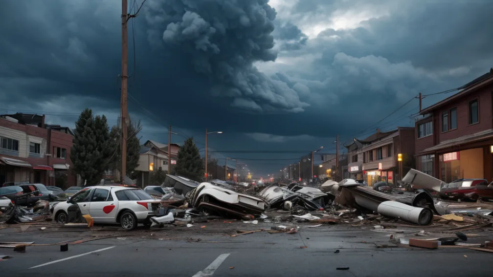 Tornadă violentă în China: mese și scaune aruncate în aer, panica cuprinde populația