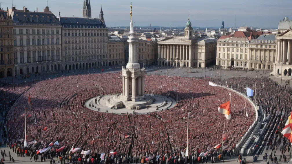 Protest masiv anti-Israel la Frankfurt: Demonstranții au folosit manechine de bebeluși însângerați