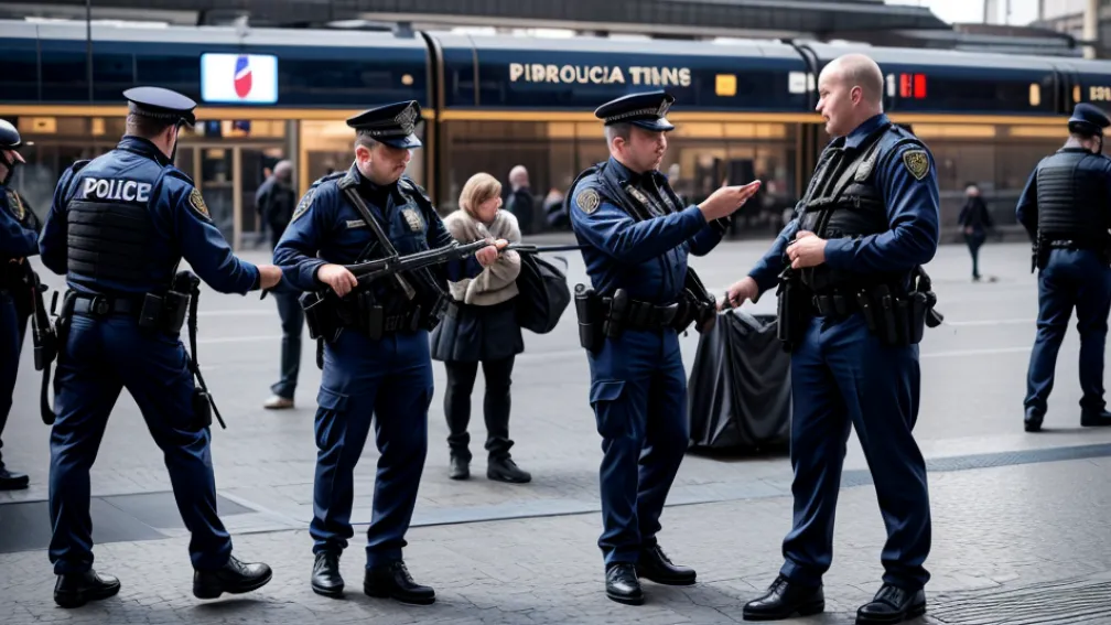 Poliția din Frankfurt a imobilizat un bărbat cu o armă airsoft în zona gării
