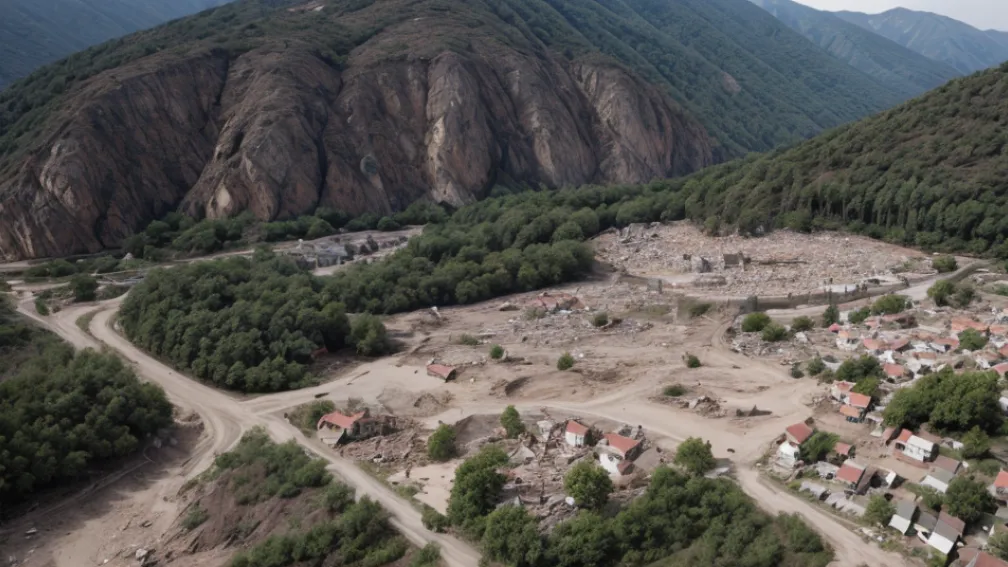 Satul Blatten, devastat de surpări de teren: Reconstrucția a început, biserica va fi refăcută