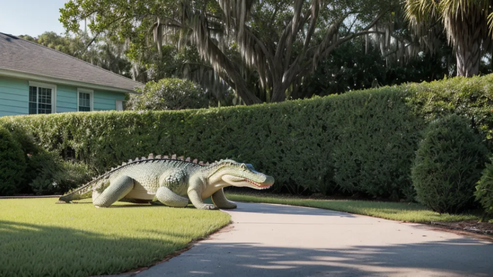 Alertă cu aligator în Florida: Poliția a capturat reptila evadată dintr-o grădină rezidențială