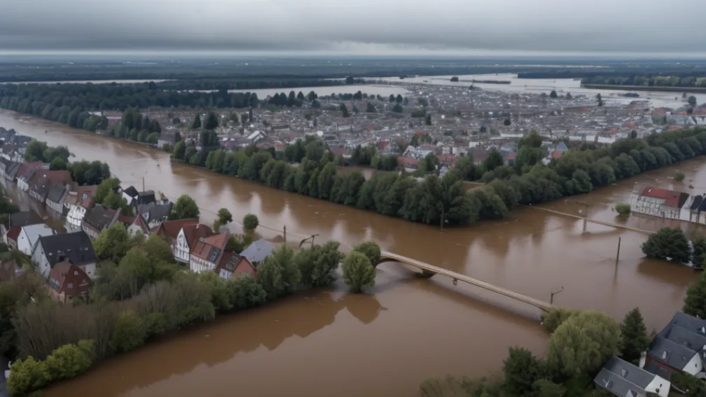Inundații în Willich, Germania: Nivelul râului Niers crește, evacuări de urgență în curs