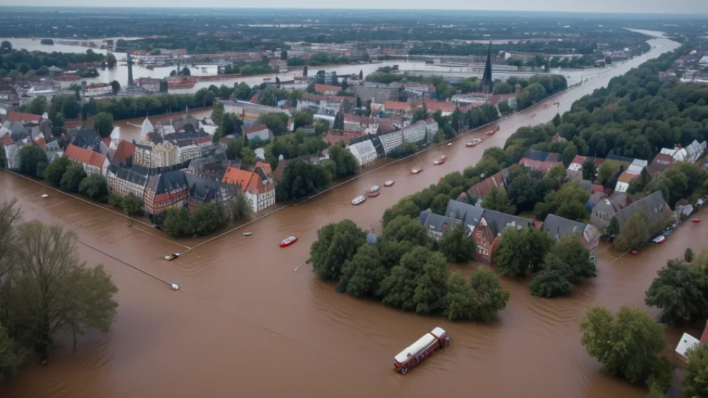 Inundații masive în Renania de Nord-Westfalia: Mönchengladbach, sub ape după ploi torențiale