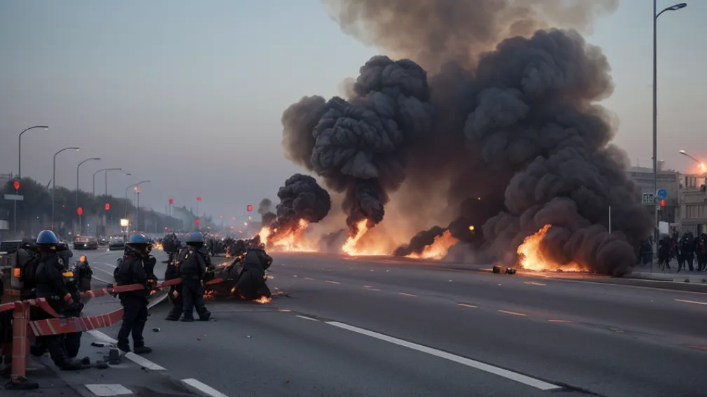 Franța, paralizată de mega-proteste anti-Macron: Zeci de arestări și confruntări violente