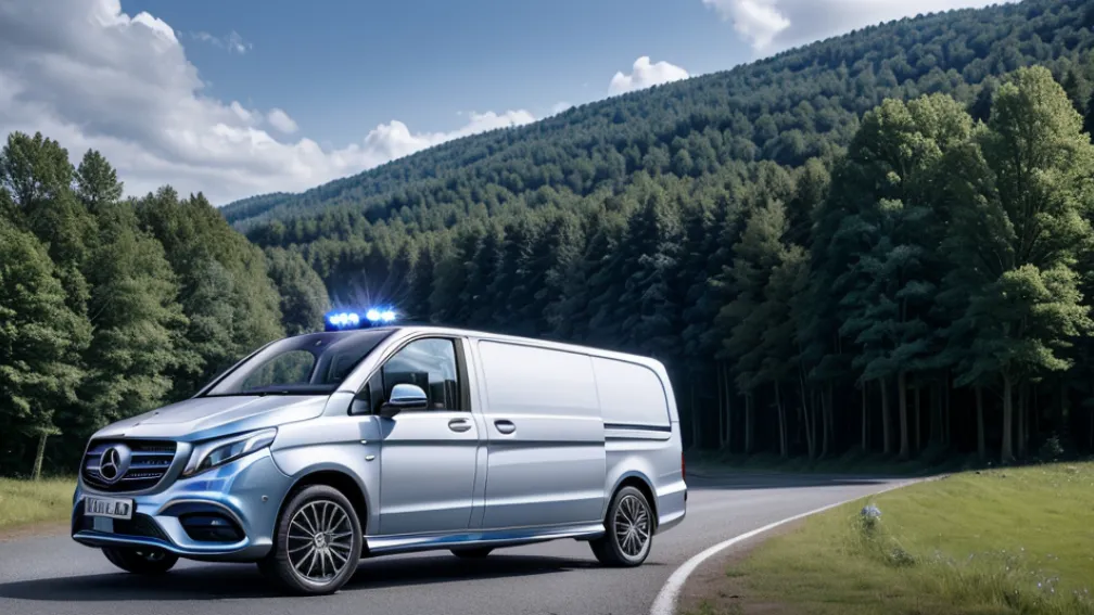 Poliția germană a retras din circulație un „fals” Mercedes Vito de poliție în Saxonia