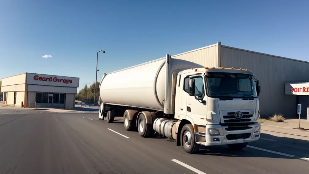 Miracol la Benzinărie: Un camion necontrolat a fost la un pas de a provoca o explozie