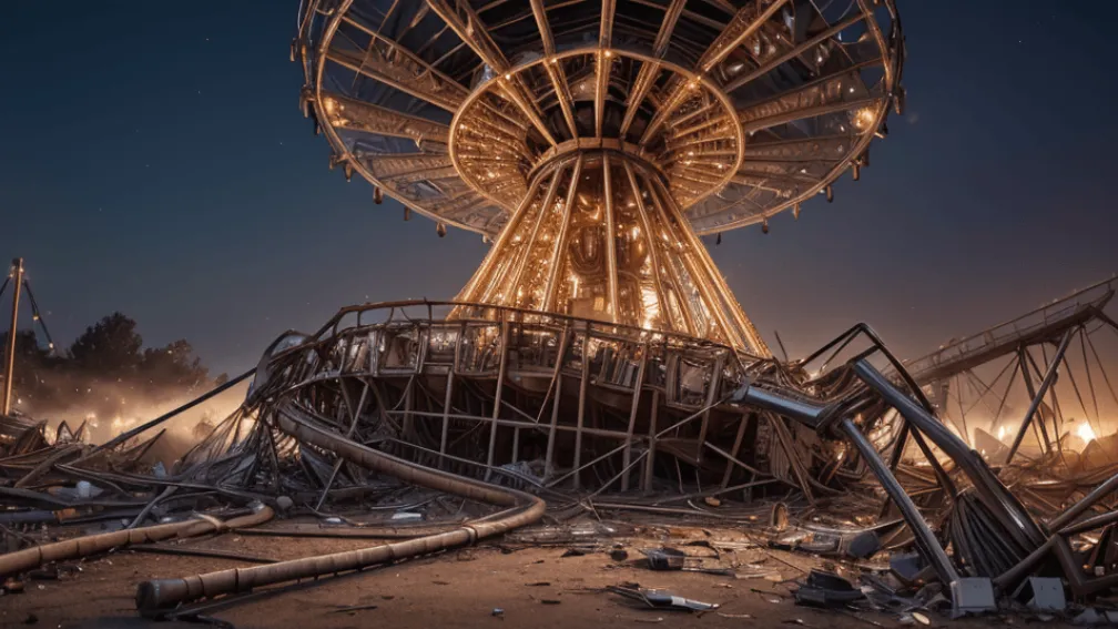 Moment de șoc în Indonezia: Un carusel s-a prăbușit la un festival din Java Centrală, mai multe persoane rănite