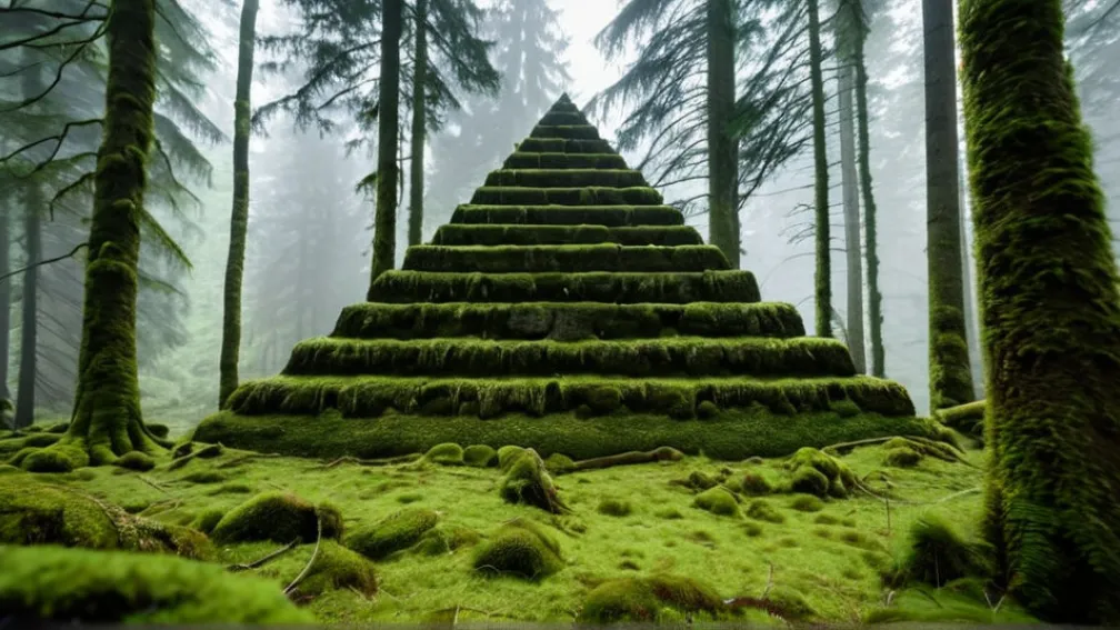 Piramida misterioasă descoperită într-o pădure germană: imagini spectaculoase cu drona